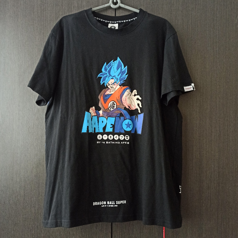 Aape x Dragon Ball Super Goku Tee Shirt Men s Fashion Tops