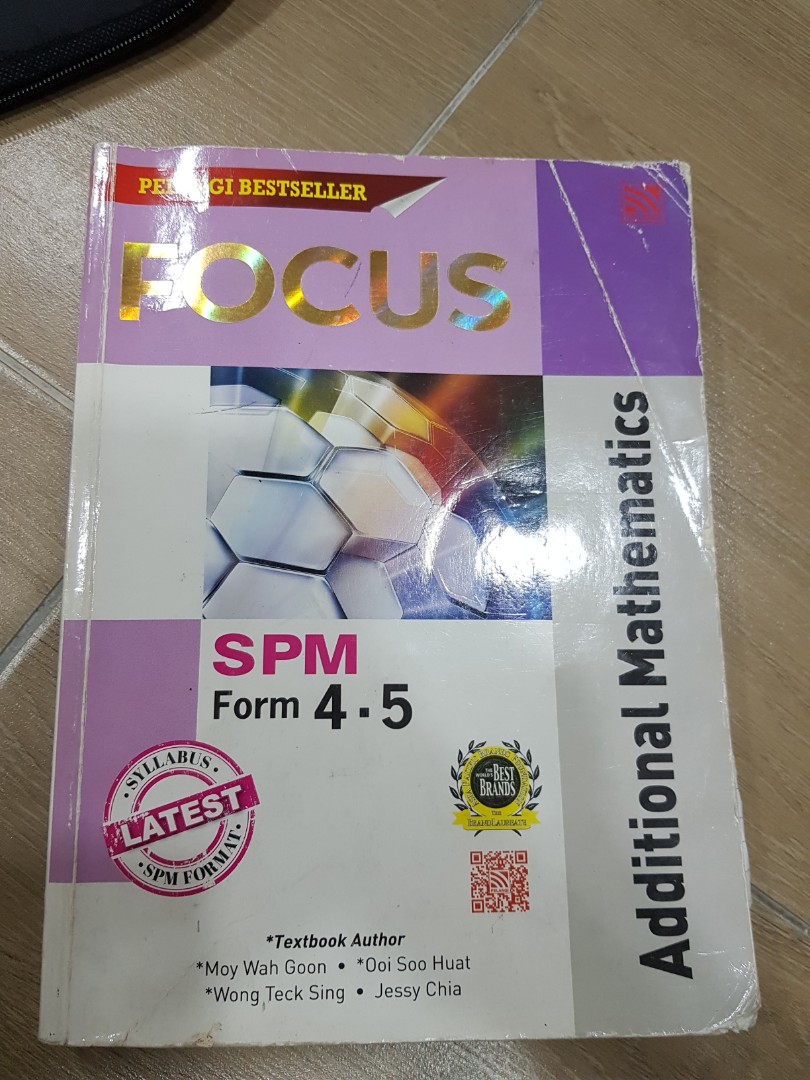 Additional Mathematics Focus Reference Book Spm Form 4 5 Books Stationery Books On Carousell