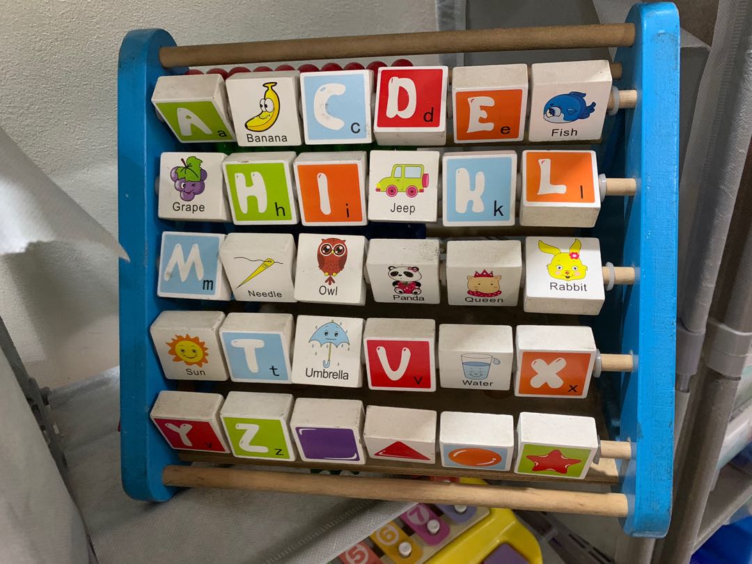 Alphabets abacus clock toys, Hobbies & Toys, Toys & Games on Carousell