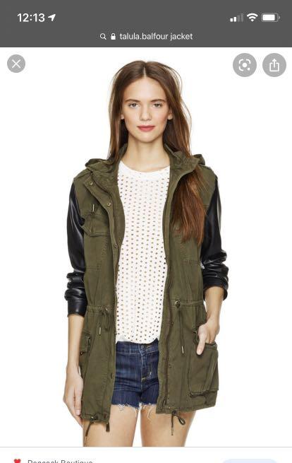 Aritzia Talula Balfour Trooper jacket size xsmall Women s Fashion