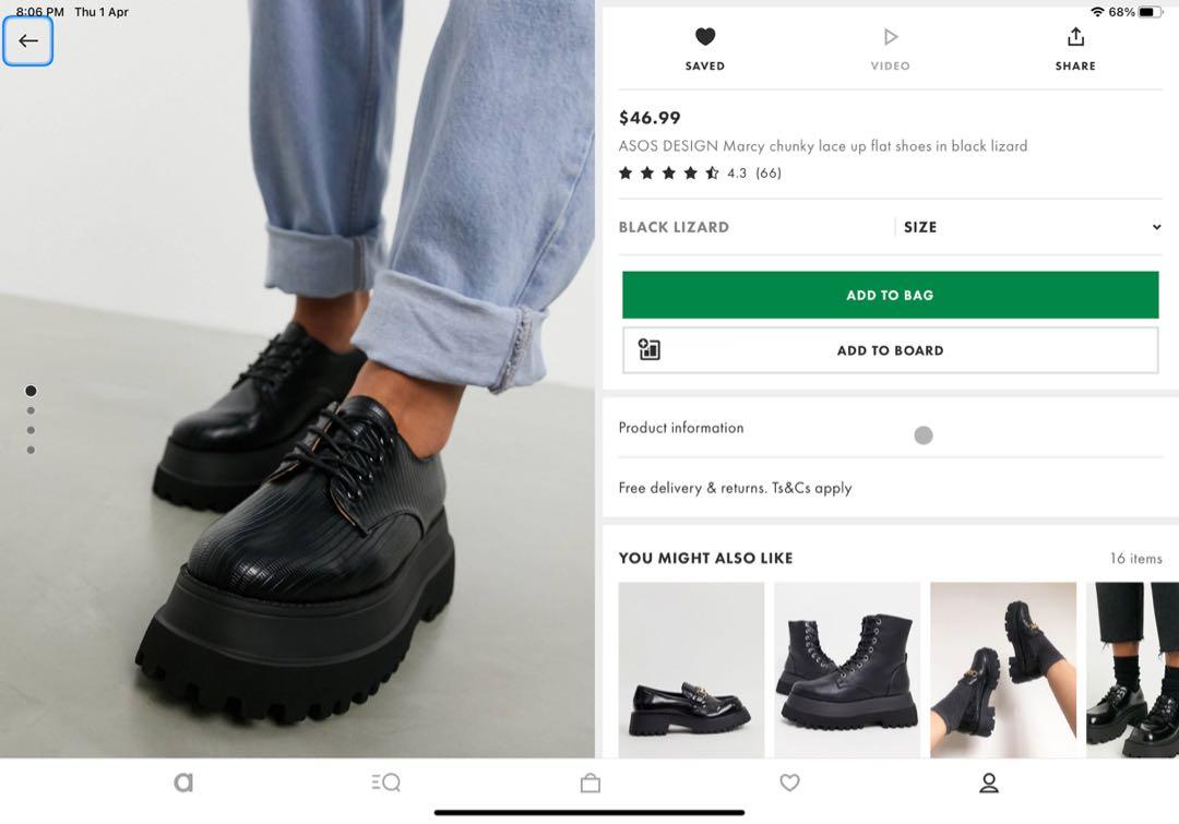 Chunky flat cheap shoes