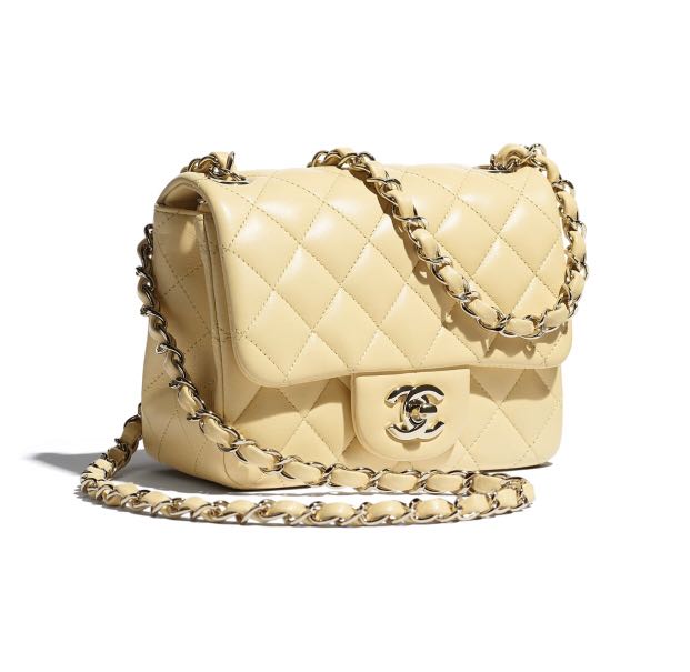 Authentic Chanel Yellow Lambskin Mini Flap Bag, Luxury, Bags & Wallets on  Carousell