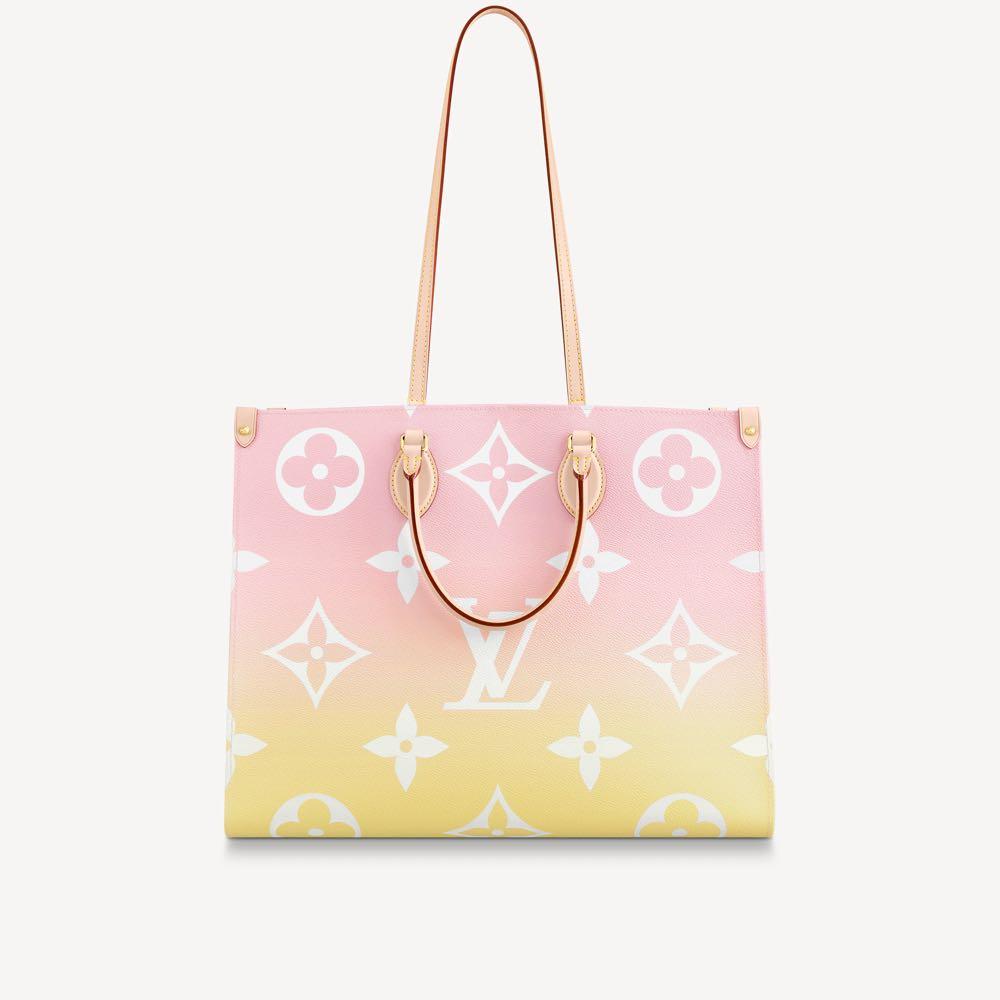 Louis Vuitton Pink & Yellow Gradient OnTheGo GM Bag, Luxury, Bags