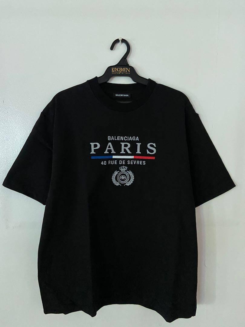 Balenciaga Paris Flag T Shirt in Black for Men  Lyst