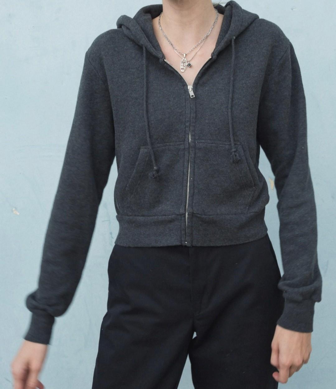 Brandy melville grey crystal hoodie clearance