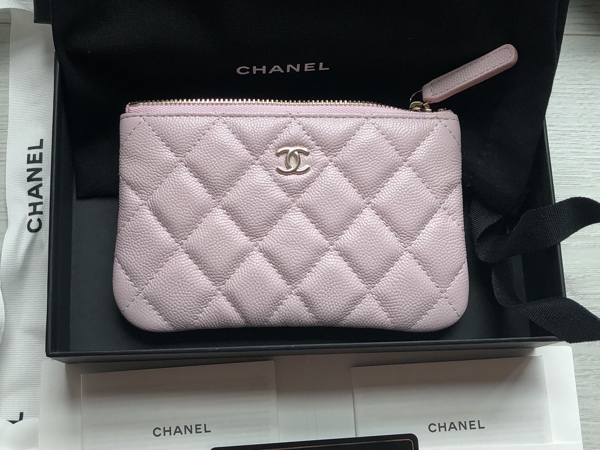 Chanel Small O-Case Leather Pouch - Pink Wallets, Accessories - CHA944006