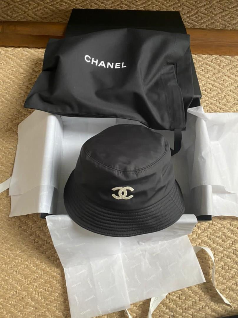 Chanel bucket hat black size M, Barang 