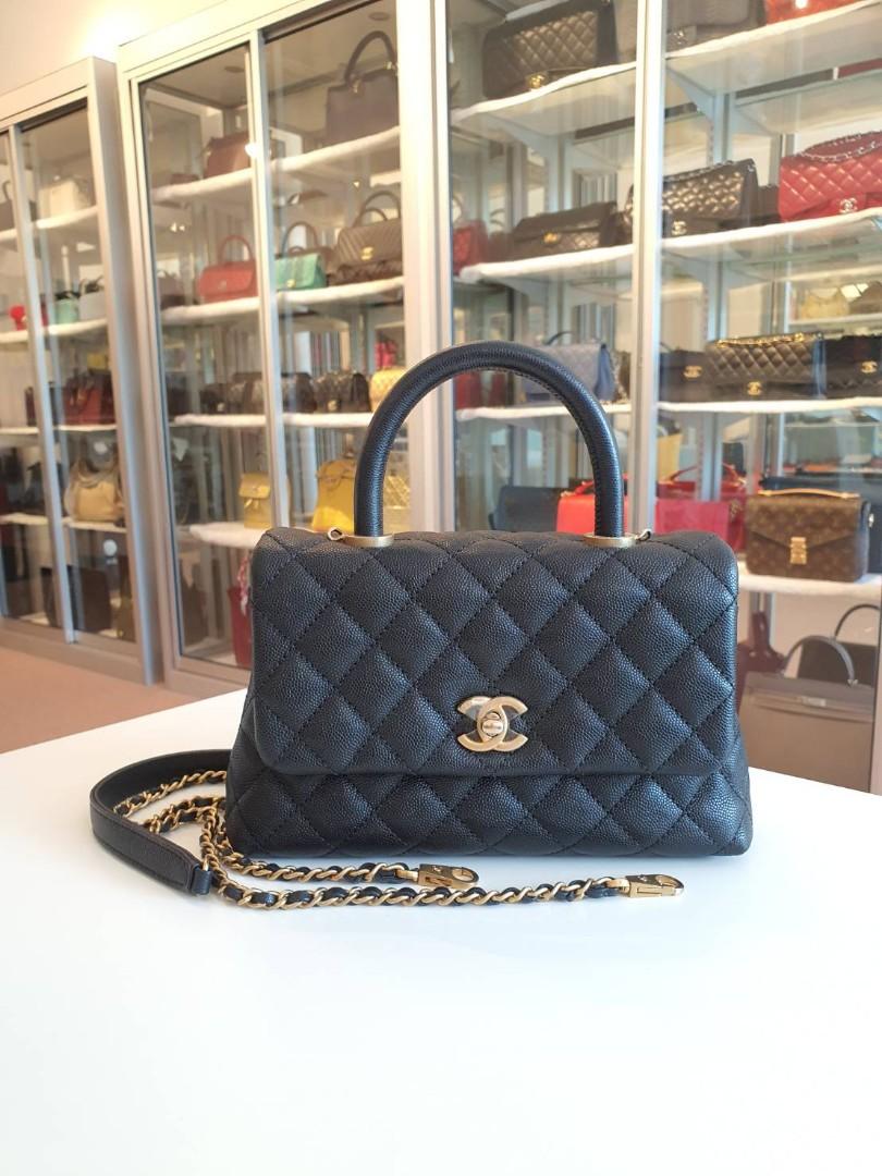 Chanel Coco Handle Small 24cm Black Caviar Series 24 Luxury Bags Wallets On Carousell