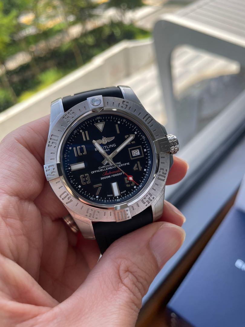 Breitling avenger 2 seawolf on sale rubber strap