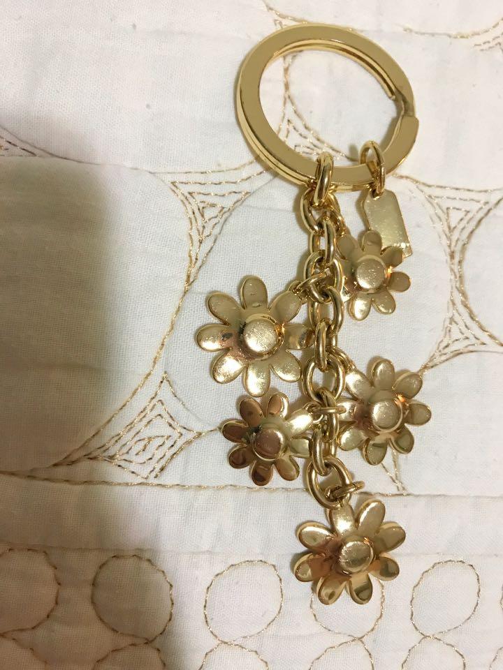 Coach Florals Gold Key Ring Luxury Accessories on Carousell