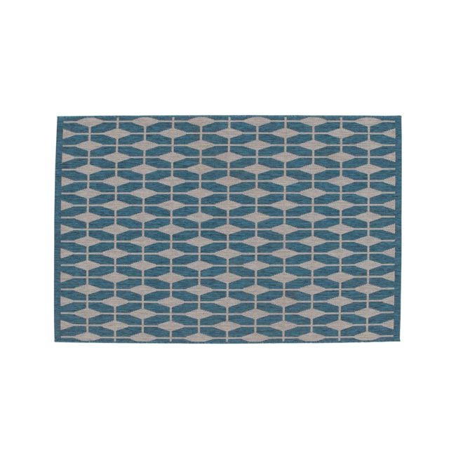 Crate and Barrel Outdoor Rug Aldo Blue, Furniture & Home Living