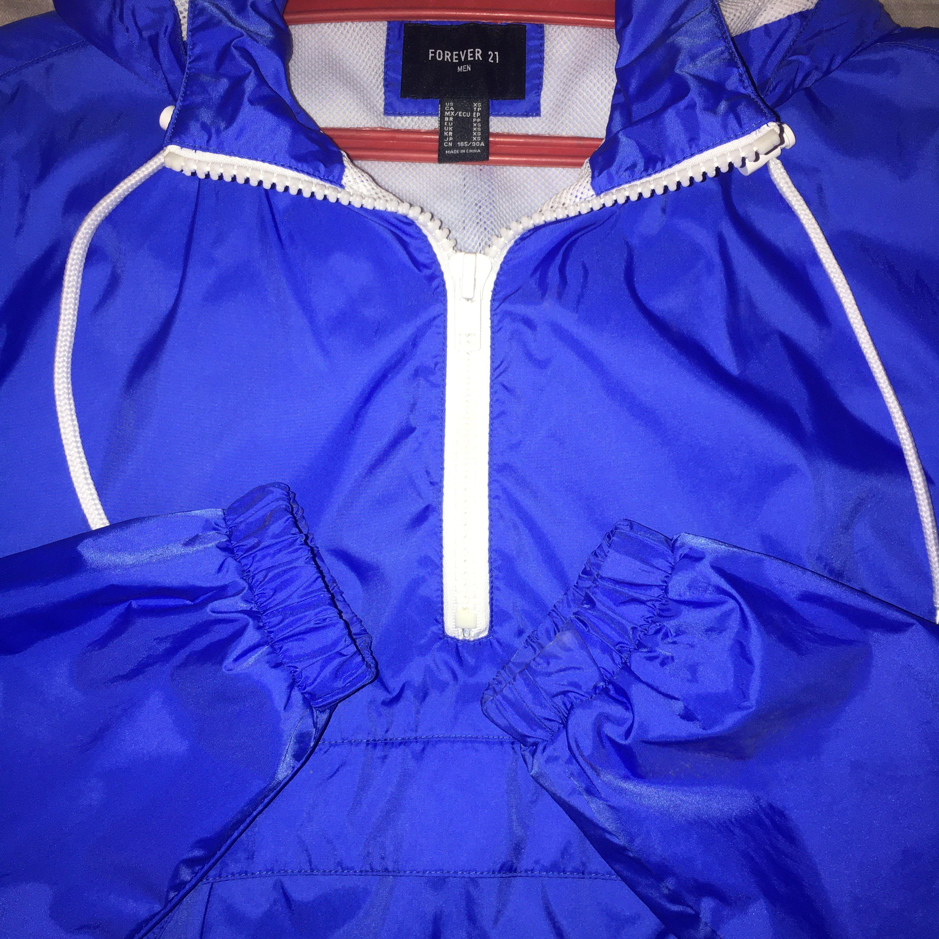 Forever 21 blue windbreaker sale