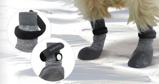 Foufoudog Rubber Dipped Dog Socks in Heritage XS