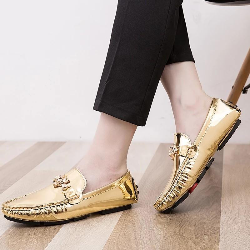 Gold outlet loafer shoes
