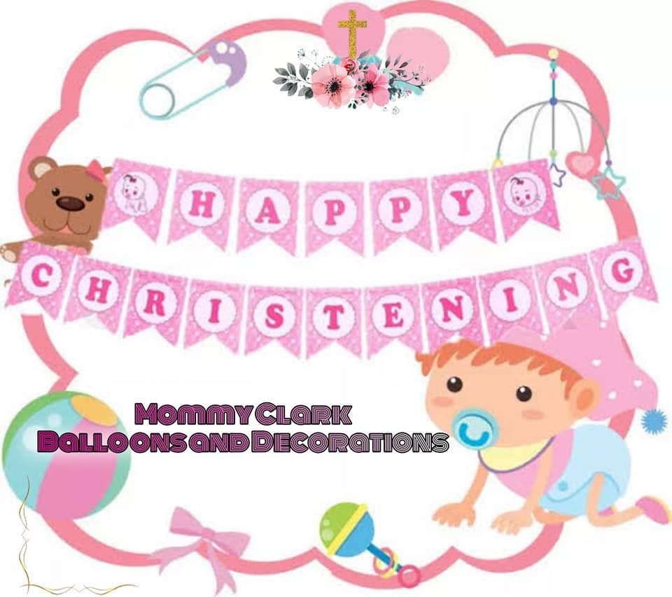 Happy christening hot sale banner