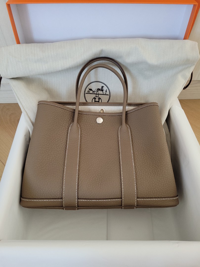 Hermes Garden Party 30 In Rare Etoupe Negoda Leather Luxury Bags Wallets On Carousell