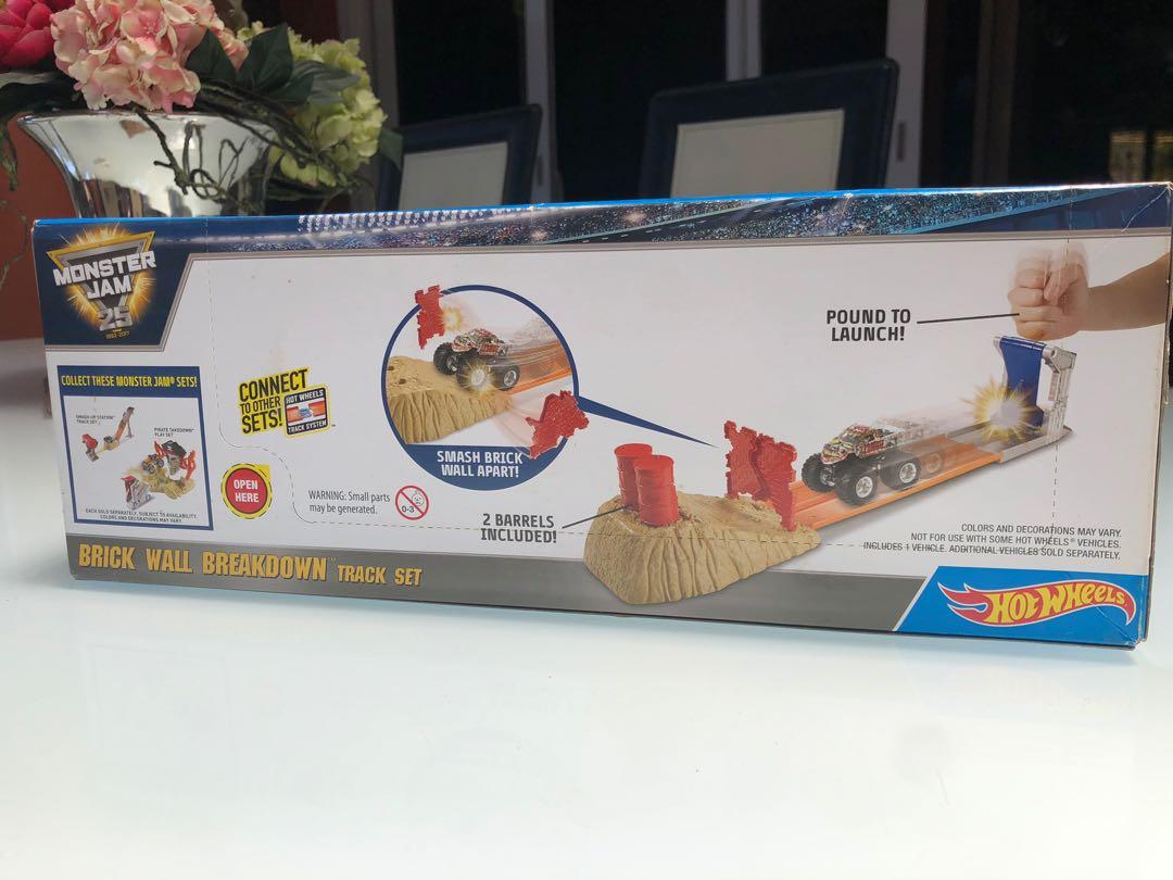 Hot Wheels Monster Jam Brick Wall Breakdown Hobbies Toys Toys