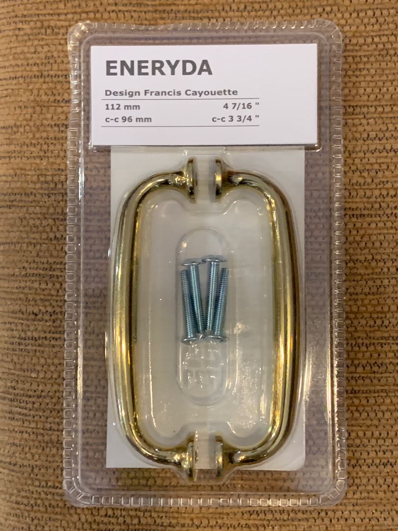 ENERYDA Handle, brass color, 4 7/16 - IKEA