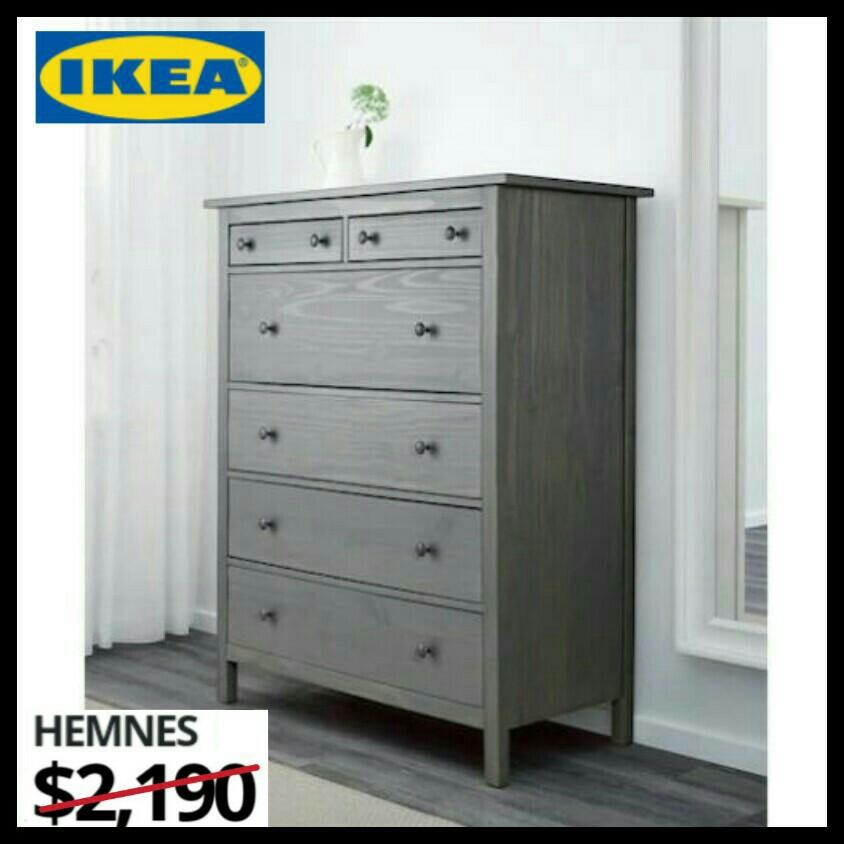 Compliment Gespecificeerd Gevoel van schuld IKEA Hemnes 6 Drawers Dresser Cabinet 6格抽屜櫃, 傢俬＆家居, 傢俬- Carousell
