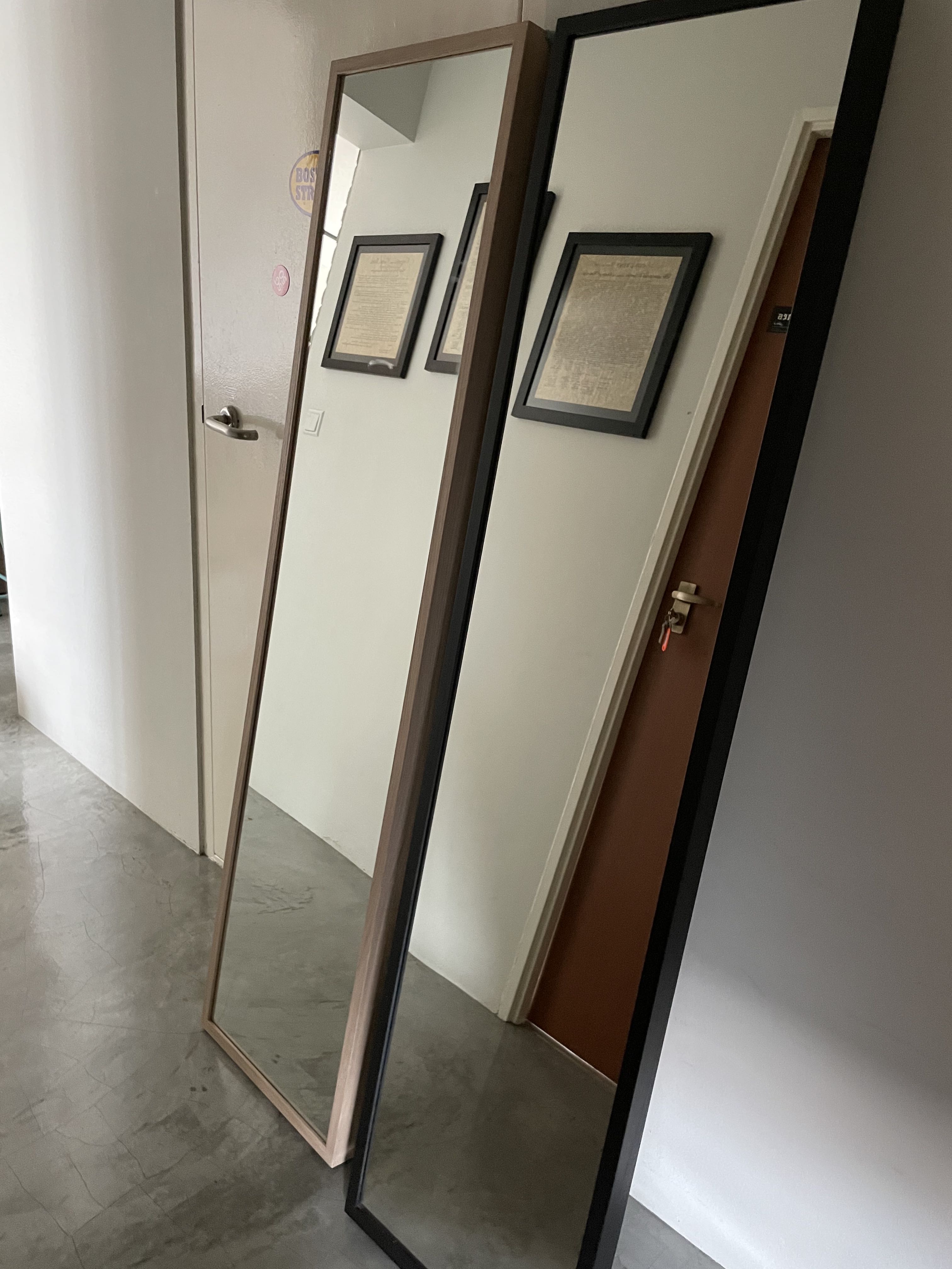 IKEA standing mirror x 2, Furniture, Others on Carousell