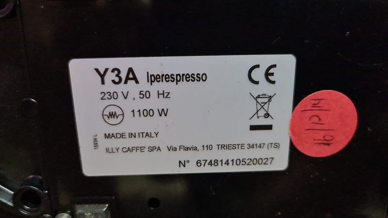 illy Y3A iperEspresso Espresso Coffee 