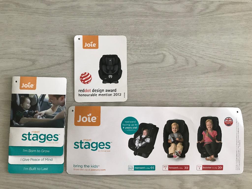 Joie Stages car seat & BAB booster seat, Babies & Kids, Going Out, Car