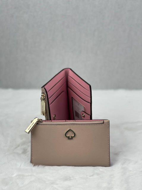 Kate Spade Adel Slim Bifold Wallet In Warmbeige