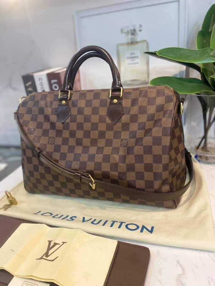 Louis Vuitton Speedy 35 Banduoulier Damier Ebene Bag (SP4103) + Receipt