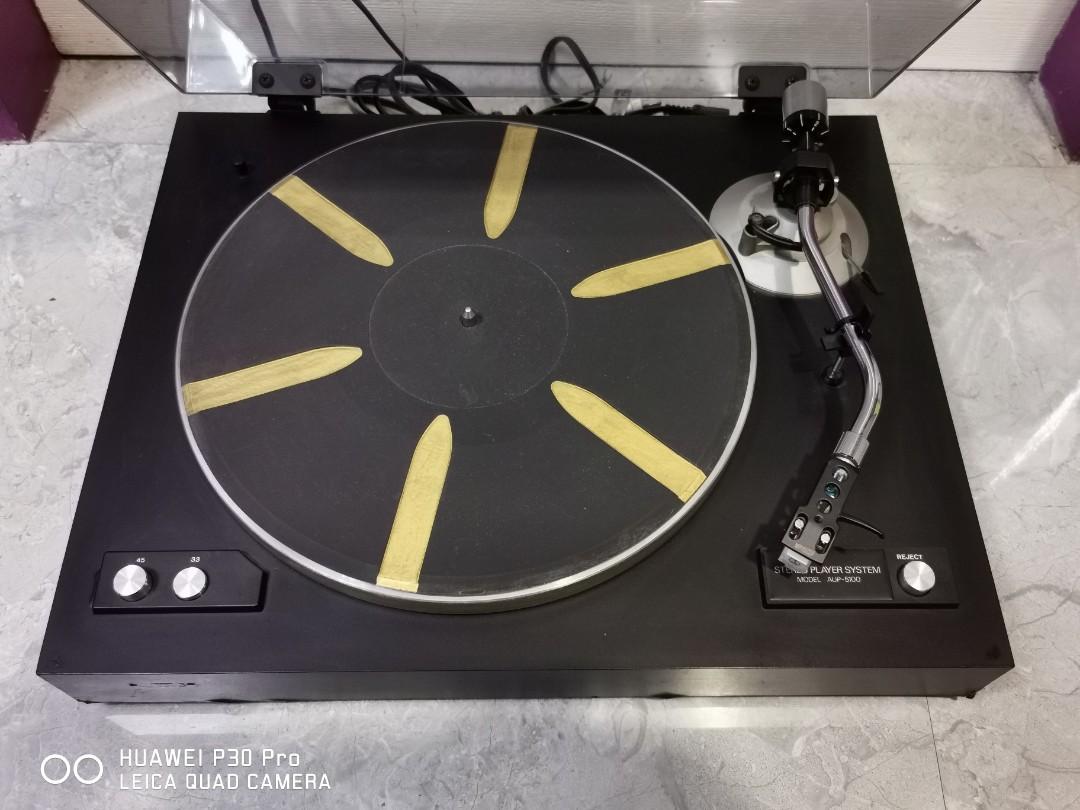 Nec AUP-5100 turntable (Category: Other Audio Equipment) located in Caloocan City. Submitted by Lan_cab (Listing ID 1078888811, Image 1). Description: Nec (Diango) AUP-5100 turntable Belt drive Semi automatic Good working condition W bnew headshell Bnew cart & stylus Made in japan Ac 100v P5,500 down to P5,000 Issue gasgas sa dust cover.