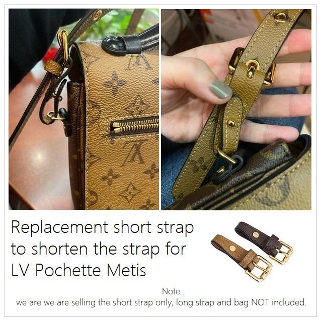 Genuine Leather Shortened Strap For LV Pochette Metis Bags Strap Shortened  Accessories Leather Strap Buckle Under The Armpit - AliExpress