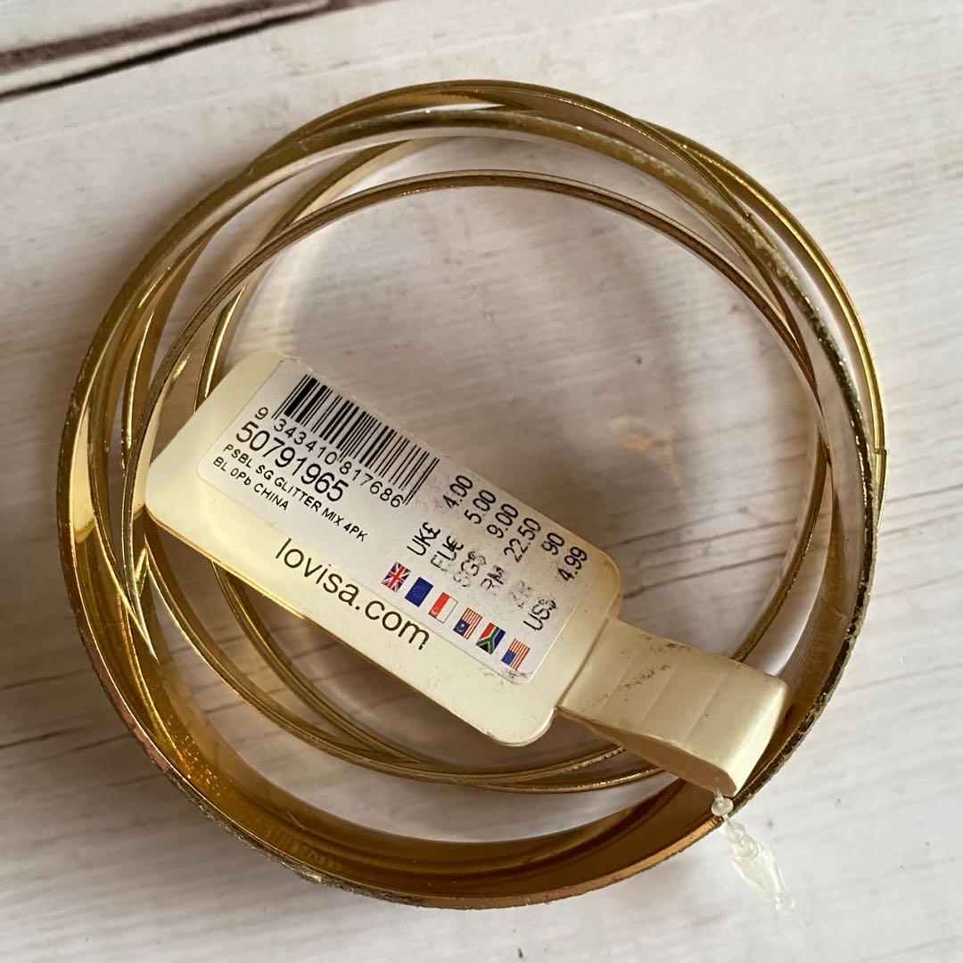[NEW] LOVISA gold bangles bracelet, Women's Fashion, Jewelry