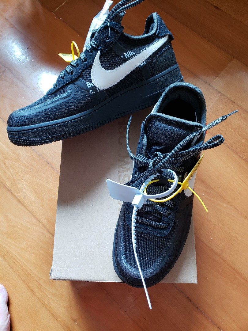 Nike Air Force 1 Low Off-White Black White (2018), 男裝, 鞋, 波鞋