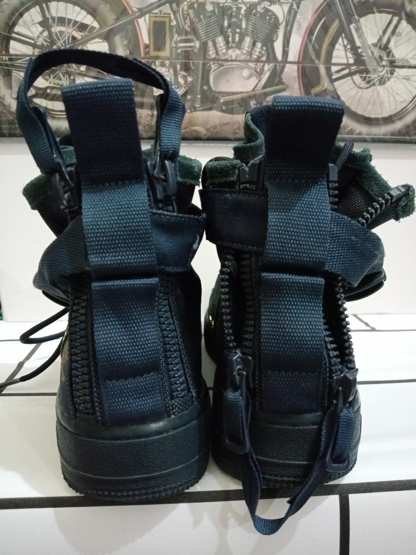 nike sf air force 1 mid obsidian metallic gold