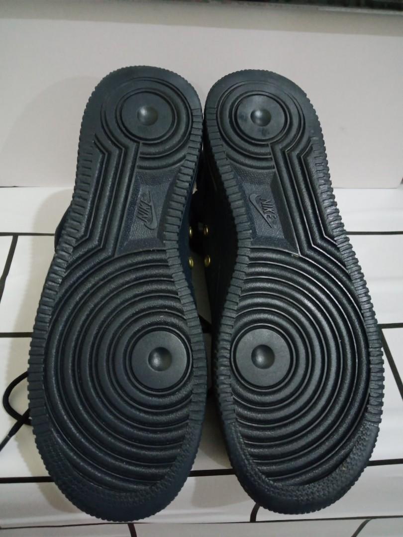 nike sf air force 1 mid obsidian metallic gold