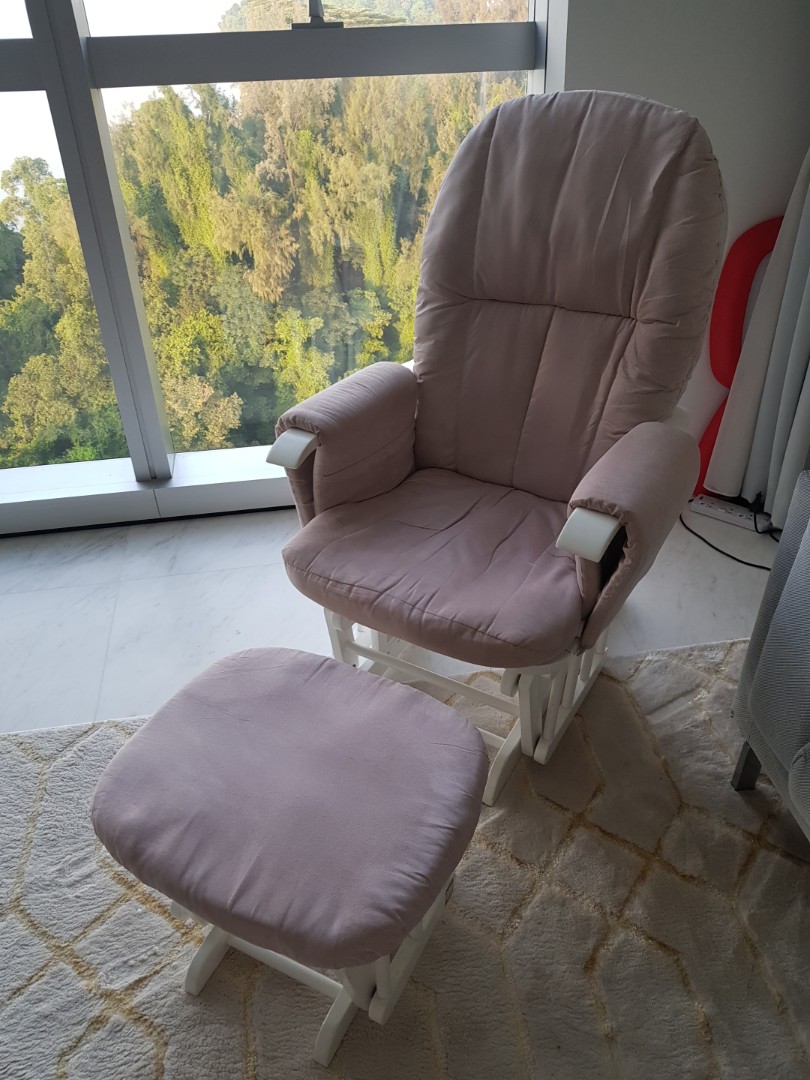 Nursing chair with ottoman / rocking chair / glidder / mothercare