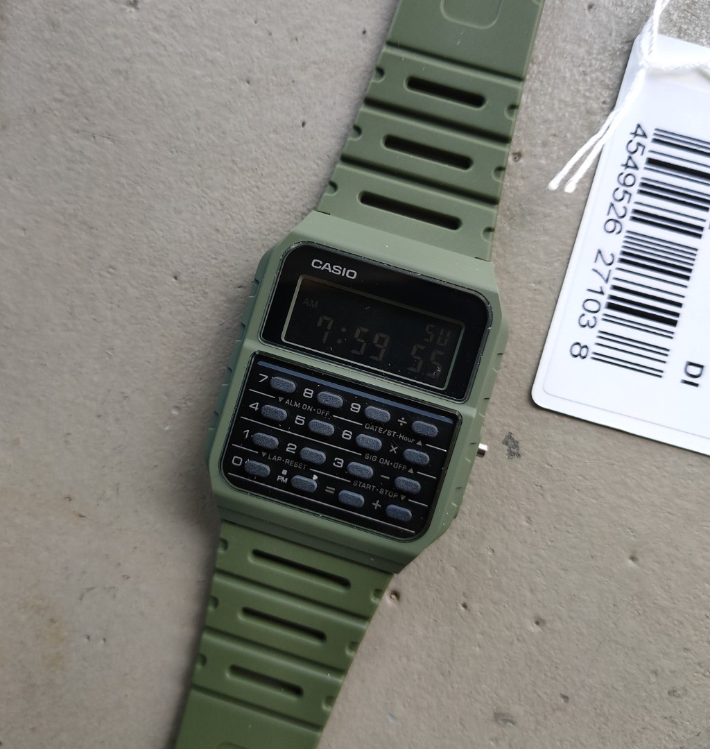 ORIGINAL* Casio Vintage Series Calculator Urban Green Watch CA-53WF-3B,  Mobile Phones \u0026 Gadgets, Wearables \u0026 Smart Watches on Carousell