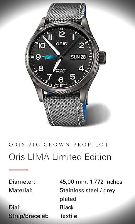 Oris lima limited edition clearance