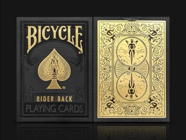 Bicycle Black Gold Rider Back Playing Cards Poker Spielkarten Cardistry edel 