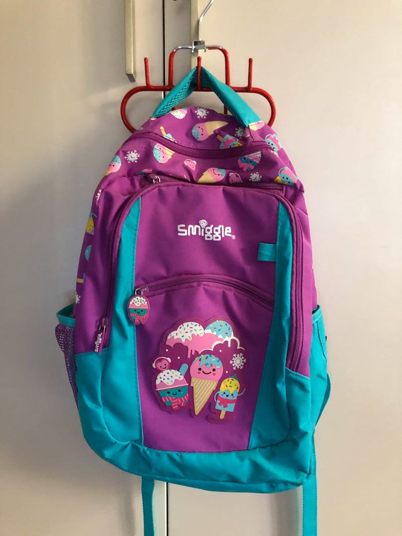 Smiggle purple backpack deals