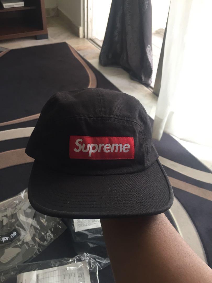 (READY STOCK)SUPREME WASHED CHINO TWILL CAMP CAP FW17