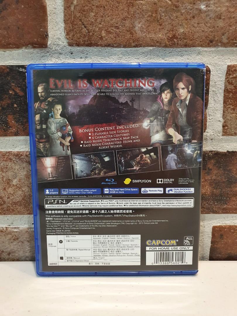Resident Evil Revelations 2 (PS4) (Category: PlayStation) located in Quezon City. Submitted by chavzcity (Listing ID 1078877249, Image 2). Description: Title: Resident Evil Revelations 2 -100% Authentic -Used (Good Condition) -Seldom Use only -Game for PS4 RFS: No more game time Pickup locations: 1. Banawe, Q.C. *Shipping is also available (Fee shouldered by buyer).
