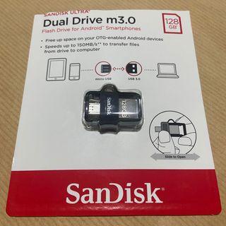 SanDisk Ultra SDDD3 128GB OTG / Dual USB Drive M3.0 (MIOP)