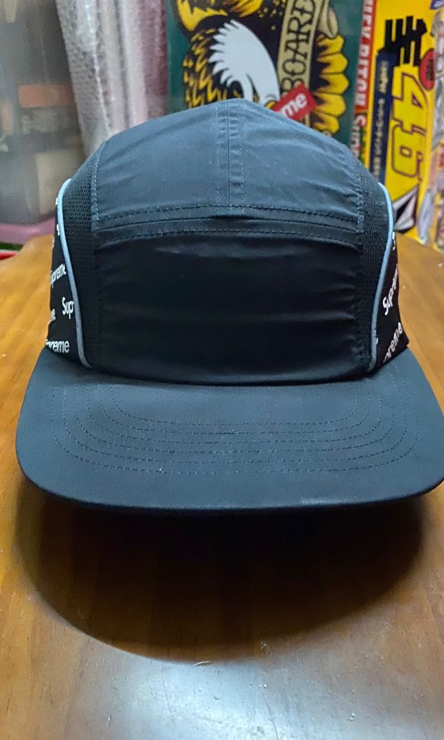 Supreme diagonal logo best sale side panel camp cap