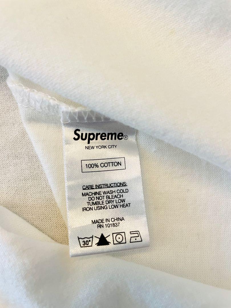 🔥Supreme Small Box Logo White Tee / L /, 男裝, 外套及戶外衣服