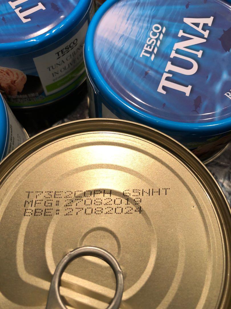 Tesco tuna chunks in olive oil (7 cans), Food & Drinks, Packaged