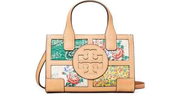 Tory Burch Ella Printed Quadrant Micro Tote Bag