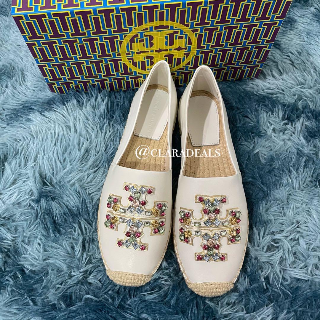 Tory Burch Ines Embellished Espadrilles, Women's Fashion, Footwear, Flats  on Carousell