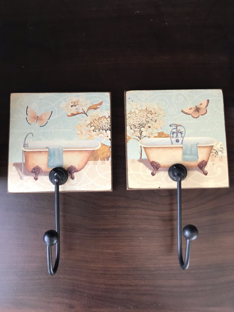 Vintage Bathroom hooks, Hobbies & Toys, Stationery & Craft, Craft