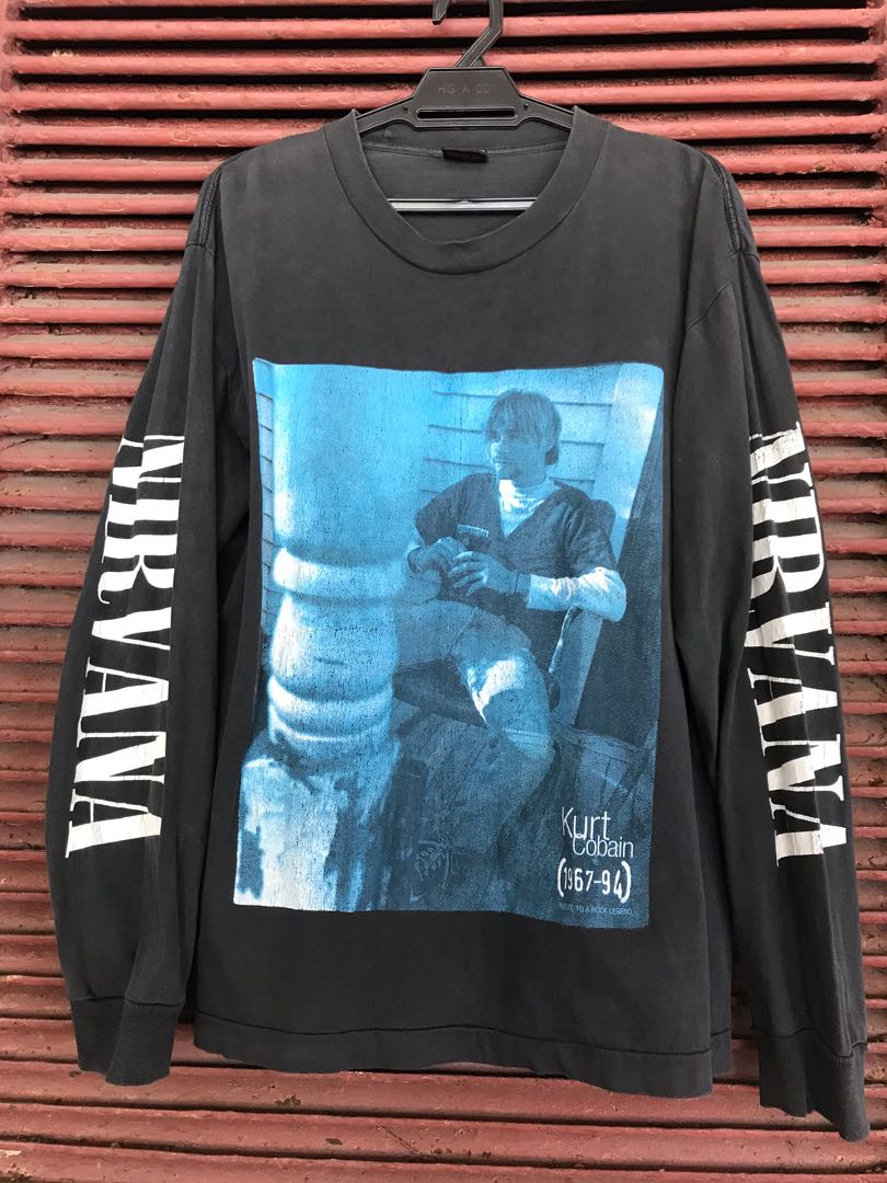 NIRVANA KURT COBAIN Tシャツ 希少sizeL M&O 黒 トップス