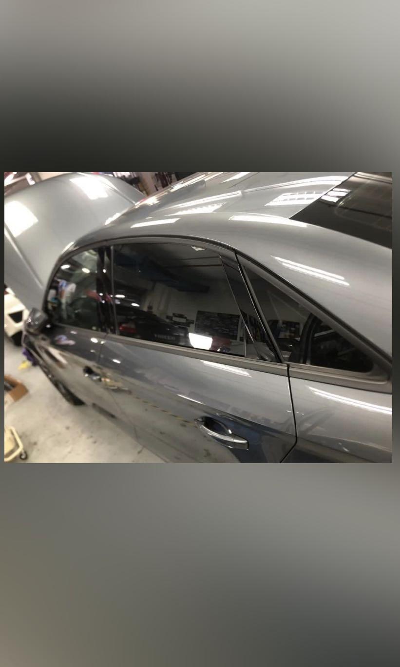 Window trim dechrome matte black, Car Accessories, Accessories on Carousell